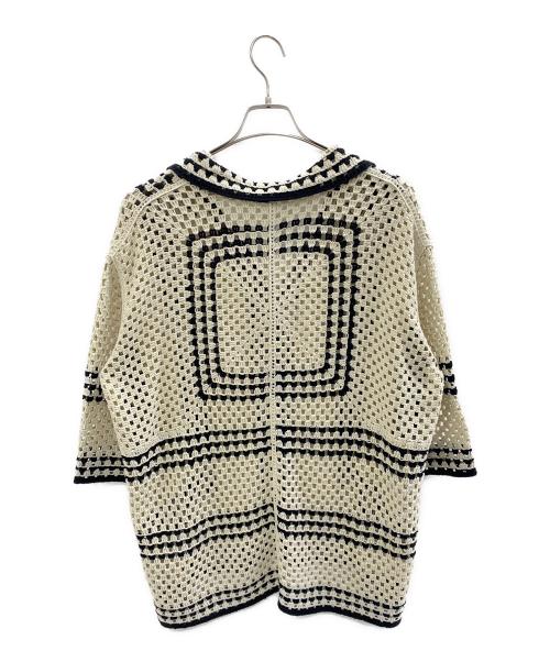 JOURNAL STANDARD relume（ジャーナルスタンダード レリューム）JOURNAL STANDARD relume (ジャーナルスタンダード レリューム) 厚手カーディガン アイボリー×ブラック サイズ:Freeの古着・服飾アイテム