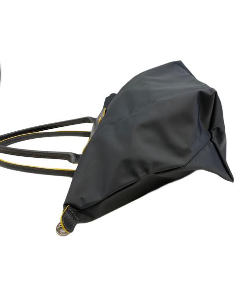 LONGCHAMP（ロンシャン）LONGCHAMP (ロンシャン) ナイロントートバッグ グレー×イエローの古着・服飾アイテム