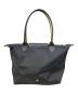 LONGCHAMP (ロンシャン) ナイロントートバッグ グレー×イエロー：8000円