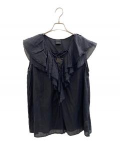 中古・古着通販】TWILL (ツイル) ラウンドペプラムボリュームブラウス