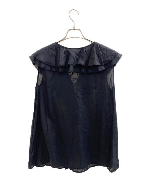 Spick and Span（スピック＆スパン）Spick and Span (スピック＆スパン) 23SS ノースリレイヤーフリル レースアップブラウス ブラック サイズ:Freeの古着・服飾アイテム