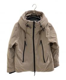 SLICK（スリック）の古着「撥水ナイロンストレッチ2レイヤーシェルハイネックダウンジャケット」｜ブラウン