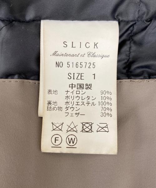 SLICK（スリック）SLICK (スリック) 撥水ナイロンストレッチ2レイヤーシェルハイネックダウンジャケット ブラウン サイズ:1の古着・服飾アイテム
