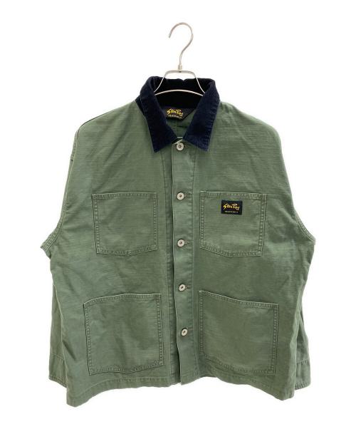 Stan Ray（スタンレー）Stan Ray (スタンレー) 襟コーデュロイカバーオール オリーブ サイズ:Mの古着・服飾アイテム
