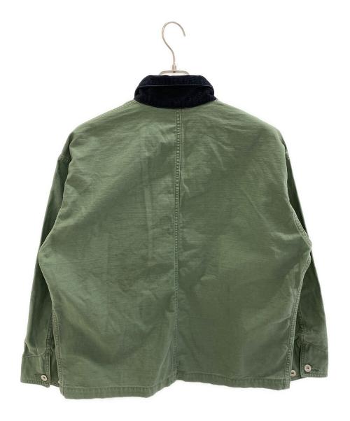 Stan Ray（スタンレー）Stan Ray (スタンレー) 襟コーデュロイカバーオール オリーブ サイズ:Mの古着・服飾アイテム