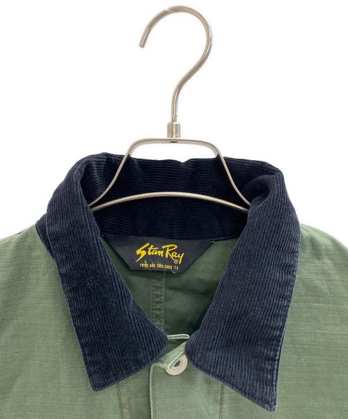 Stan Ray（スタンレー）Stan Ray (スタンレー) 襟コーデュロイカバーオール オリーブ サイズ:Mの古着・服飾アイテム