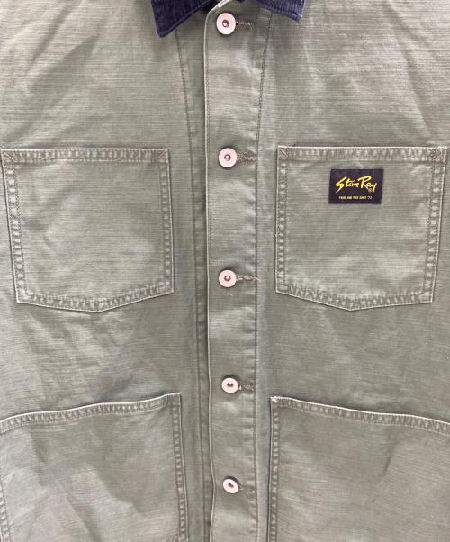 Stan Ray（スタンレー）Stan Ray (スタンレー) 襟コーデュロイカバーオール オリーブ サイズ:Mの古着・服飾アイテム