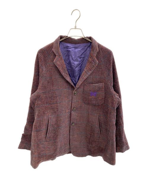 Needles（ニードルズ）Needles (ニードルズ) メランジチェックテーラードジャケット レッド×パープル サイズ:Mの古着・服飾アイテム