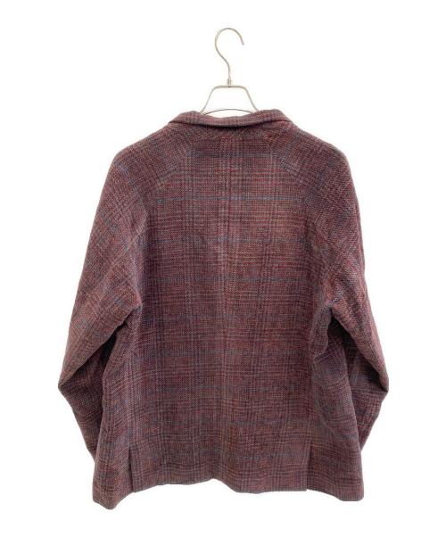 Needles（ニードルズ）Needles (ニードルズ) メランジチェックテーラードジャケット レッド×パープル サイズ:Mの古着・服飾アイテム