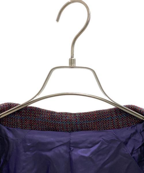 Needles（ニードルズ）Needles (ニードルズ) メランジチェックテーラードジャケット レッド×パープル サイズ:Mの古着・服飾アイテム