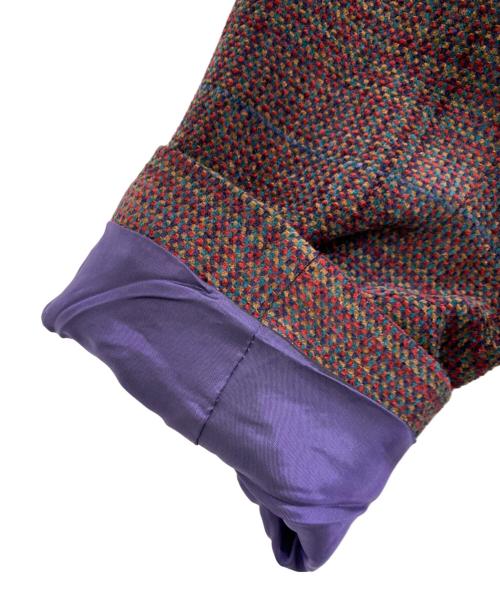 Needles（ニードルズ）Needles (ニードルズ) メランジチェックテーラードジャケット レッド×パープル サイズ:Mの古着・服飾アイテム