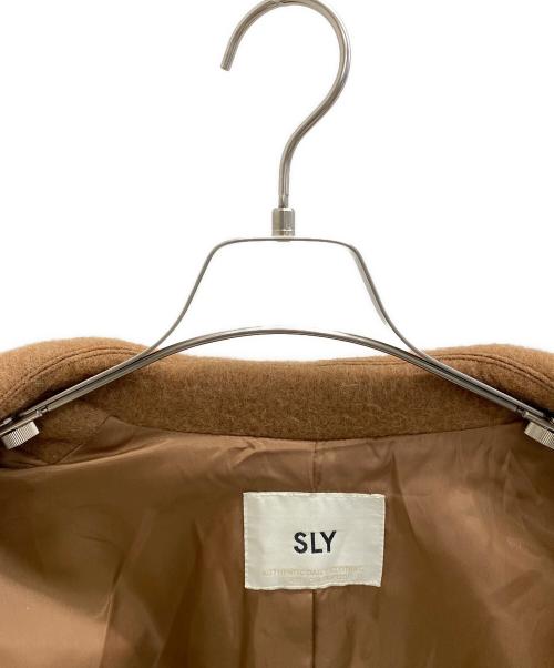 SLY（スライ）SLY (スライ) エアリーウールシャギーロングコート ブラウン サイズ:Freeの古着・服飾アイテム