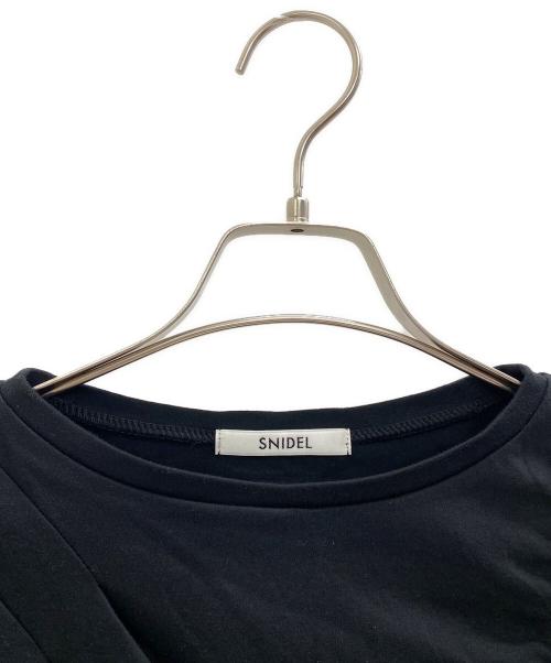 Snidel（スナイデル）Snidel (スナイデル) 24SSベロアリボンギャザーカットプルオーバー ブラック サイズ:1の古着・服飾アイテム