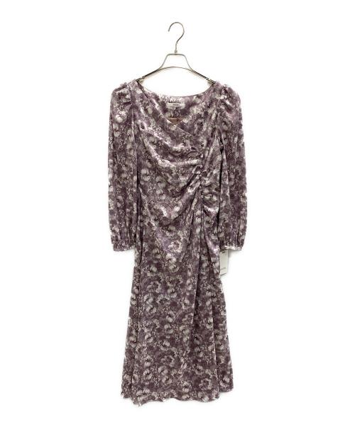 Snidel（スナイデル）Snidel (スナイデル) 25SS ジャガードプリントワンピース パープル サイズ:1 未使用品の古着・服飾アイテム