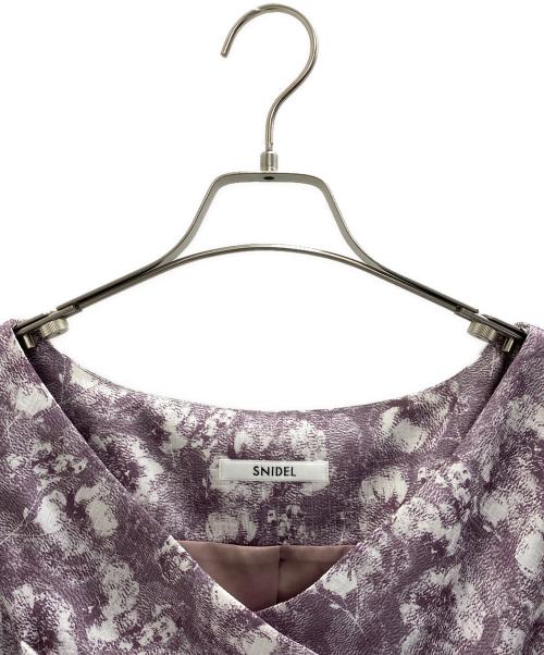Snidel（スナイデル）Snidel (スナイデル) 25SS ジャガードプリントワンピース パープル サイズ:1 未使用品の古着・服飾アイテム