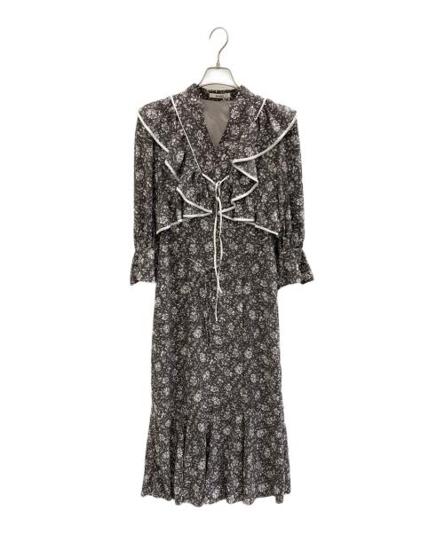 Snidel（スナイデル）Snidel (スナイデル) 24SS ボレロライクフリルプリントワンピース グレー サイズ:1の古着・服飾アイテム