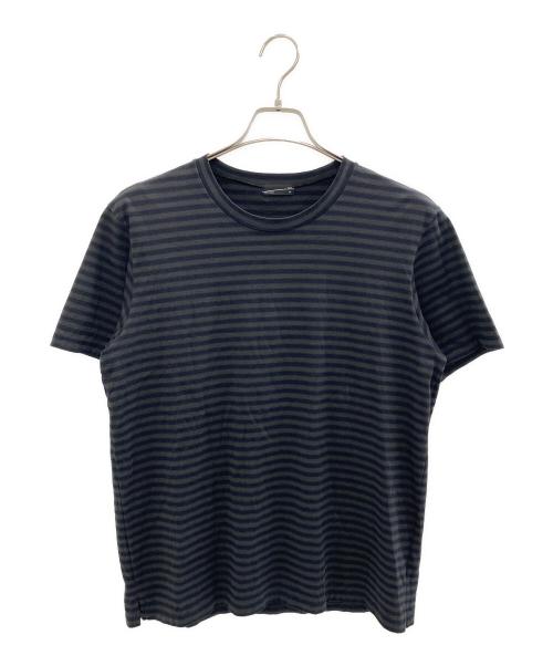 LAD MUSICIAN（ラッドミュージシャン）LAD MUSICIAN (ラッドミュージシャン) クルーネックボーダーTシャツ グレー×ブラック サイズ:44/Mの古着・服飾アイテム