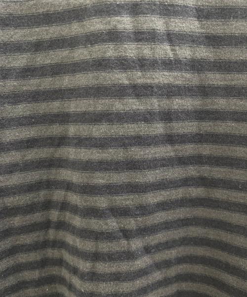 LAD MUSICIAN（ラッドミュージシャン）LAD MUSICIAN (ラッドミュージシャン) クルーネックボーダーTシャツ グレー×ブラック サイズ:44/Mの古着・服飾アイテム
