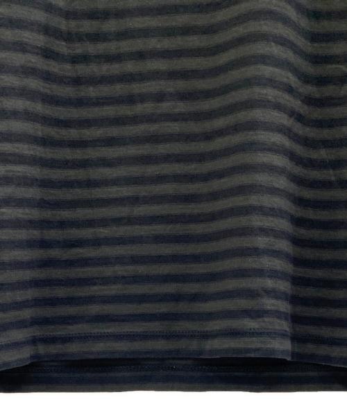LAD MUSICIAN（ラッドミュージシャン）LAD MUSICIAN (ラッドミュージシャン) クルーネックボーダーTシャツ グレー×ブラック サイズ:44/Mの古着・服飾アイテム