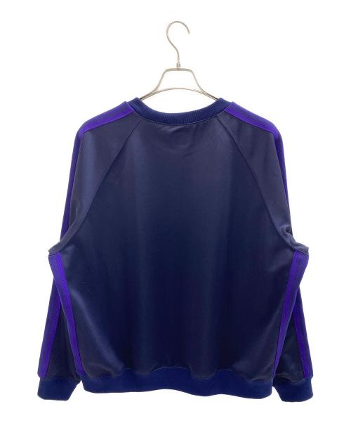 Needles（ニードルズ）Needles (ニードルズ) 23AW Track Crew Neck Shirt - Poly Smooth ネイビー×パープル サイズ:Lの古着・服飾アイテム