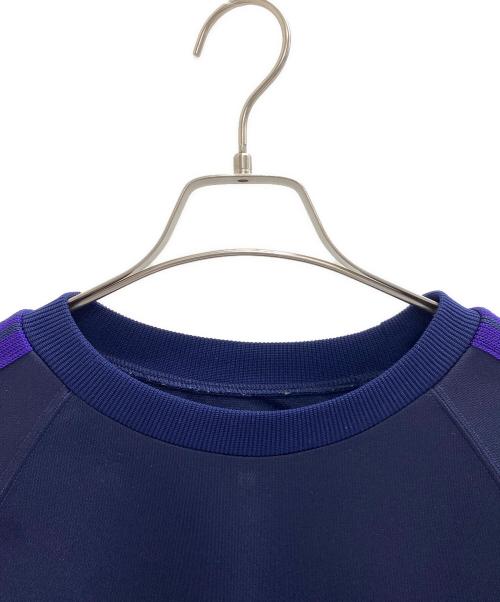 Needles（ニードルズ）Needles (ニードルズ) 23AW Track Crew Neck Shirt - Poly Smooth ネイビー×パープル サイズ:Lの古着・服飾アイテム