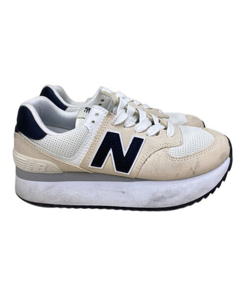 NEW BALANCE（ニューバランス）NEW BALANCE (ニューバランス) ローカットスニーカー アイボリー サイズ:24cmの古着・服飾アイテム