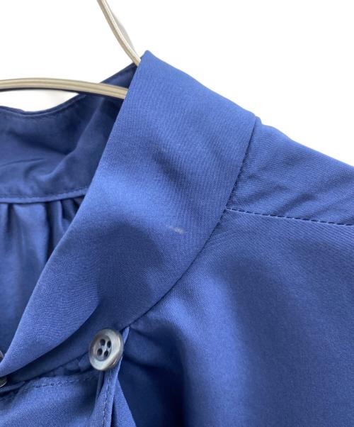 PRADA（プラダ）PRADA (プラダ) ボウタイシルクブラウス ブルー サイズ:42の古着・服飾アイテム