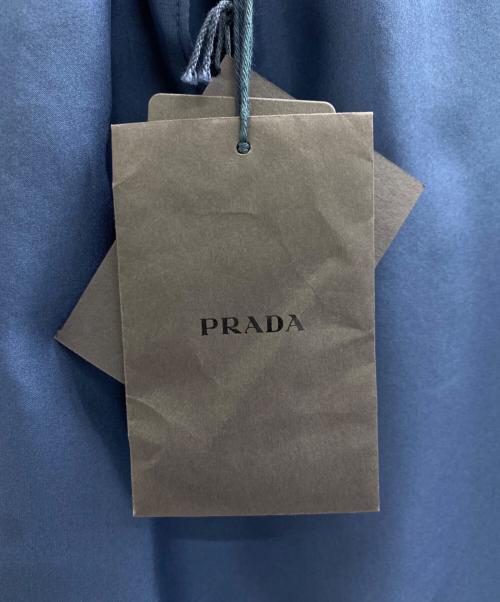PRADA（プラダ）PRADA (プラダ) ボウタイシルクブラウス ブルー サイズ:42の古着・服飾アイテム
