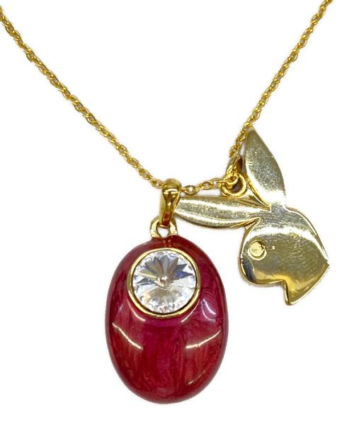 BIJOUX（ビジュー）BIJOUX (ビジュー) ネックレス ゴールドカラー×レッドの古着・服飾アイテム