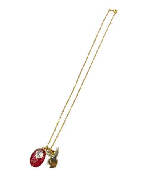 BIJOUX（ビジュー）BIJOUX (ビジュー) ネックレス ゴールドカラー×レッドの古着・服飾アイテム