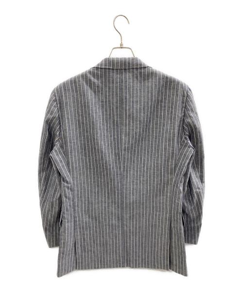 ERMENEGILDO ZEGNA（エルメネジルド・ゼニア）ERMENEGILDO ZEGNA (エルメネジルド・ゼニア) ストライプ3Bジャケット グレー サイズ:AB6の古着・服飾アイテム