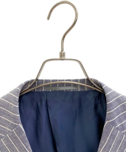 ERMENEGILDO ZEGNA（エルメネジルド・ゼニア）ERMENEGILDO ZEGNA (エルメネジルド・ゼニア) ストライプ3Bジャケット グレー サイズ:AB6の古着・服飾アイテム