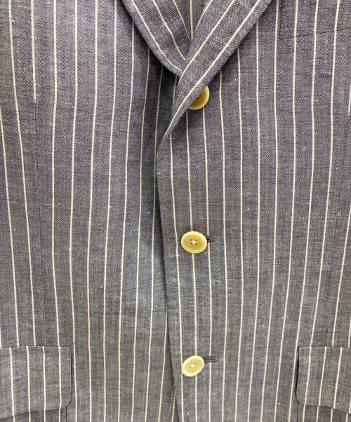 ERMENEGILDO ZEGNA（エルメネジルド・ゼニア）ERMENEGILDO ZEGNA (エルメネジルド・ゼニア) ストライプ3Bジャケット グレー サイズ:AB6の古着・服飾アイテム