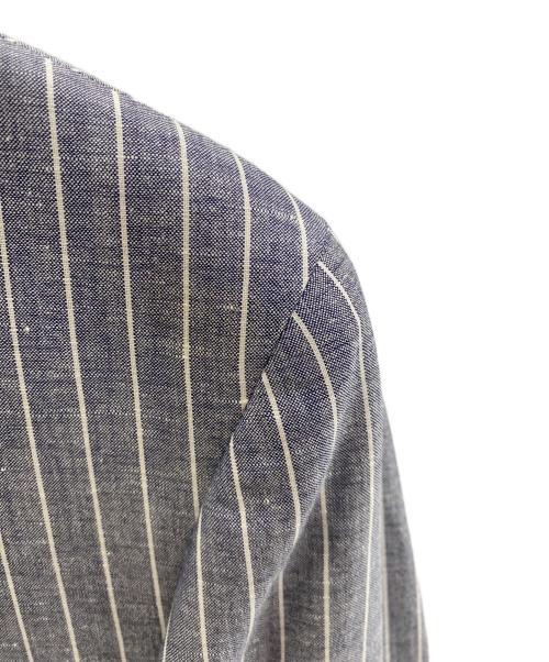 ERMENEGILDO ZEGNA（エルメネジルド・ゼニア）ERMENEGILDO ZEGNA (エルメネジルド・ゼニア) ストライプ3Bジャケット グレー サイズ:AB6の古着・服飾アイテム