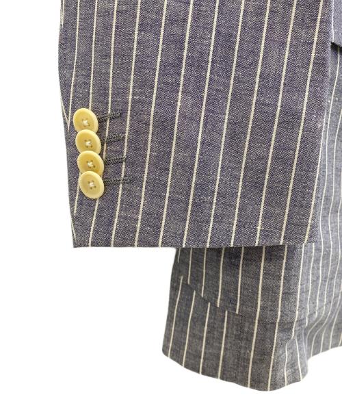 ERMENEGILDO ZEGNA（エルメネジルド・ゼニア）ERMENEGILDO ZEGNA (エルメネジルド・ゼニア) ストライプ3Bジャケット グレー サイズ:AB6の古着・服飾アイテム