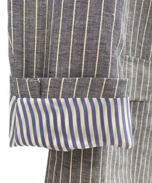 ERMENEGILDO ZEGNA（エルメネジルド・ゼニア）ERMENEGILDO ZEGNA (エルメネジルド・ゼニア) ストライプ3Bジャケット グレー サイズ:AB6の古着・服飾アイテム