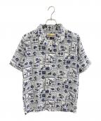 Patagoniaパタゴニア）の古着「Pataloha オープンカラーシャツ」｜ネイビー×ホワイト