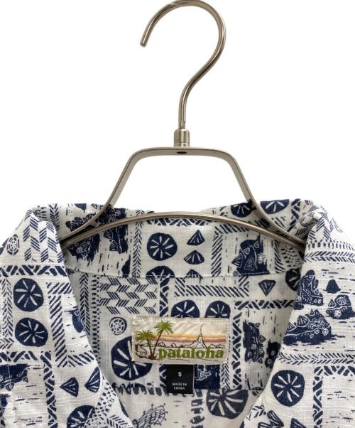 Patagonia（パタゴニア）Patagonia (パタゴニア) Pataloha オープンカラーシャツ ネイビー×ホワイト サイズ:Sの古着・服飾アイテム