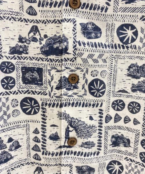 Patagonia（パタゴニア）Patagonia (パタゴニア) Pataloha オープンカラーシャツ ネイビー×ホワイト サイズ:Sの古着・服飾アイテム