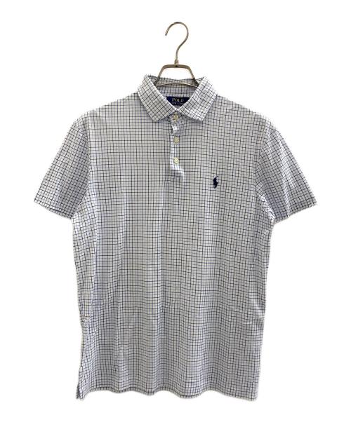 POLO RALPH LAUREN（ポロ・ラルフローレン）POLO RALPH LAUREN (ポロ・ラルフローレン) ポロシャツ ホワイト×ブルー サイズ:SIZE Mの古着・服飾アイテム