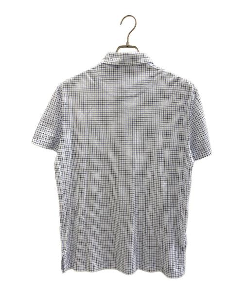 POLO RALPH LAUREN（ポロ・ラルフローレン）POLO RALPH LAUREN (ポロ・ラルフローレン) ポロシャツ ホワイト×ブルー サイズ:SIZE Mの古着・服飾アイテム