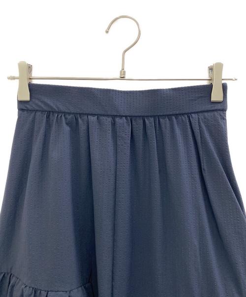 COCODEAL（ココディール）COCODEAL (ココディール) サッカーストライプアシメペプラムスカート ネイビー サイズ:2の古着・服飾アイテム
