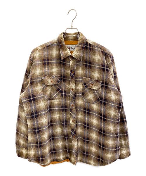 GRIZZLY（グリズリー）GRIZZLY (グリズリー) 中綿チェックネルシャツ ブラウン サイズ:XLの古着・服飾アイテム