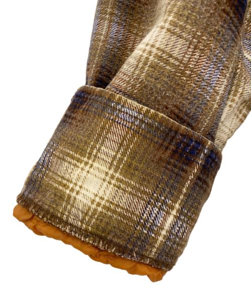 GRIZZLY（グリズリー）GRIZZLY (グリズリー) 中綿チェックネルシャツ ブラウン サイズ:XLの古着・服飾アイテム