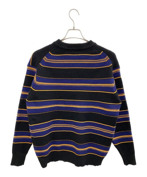 FREAK'S STORE（フリークスストア）FREAK'S STORE (フリークスストア) ワイドボーダークルーネックニット ブラック×ネイビー サイズ:Sの古着・服飾アイテム