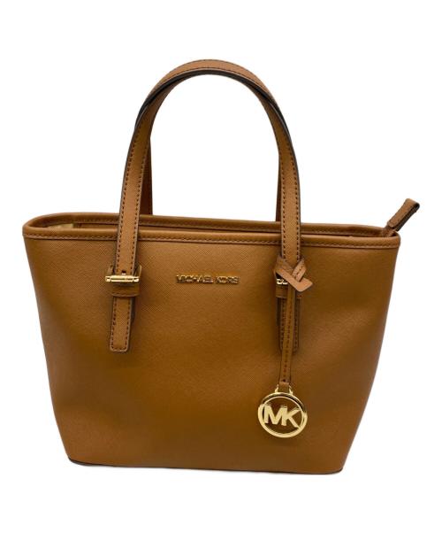 MICHAEL KORS（マイケルコース）MICHAEL KORS (マイケルコース) JET SET TRAVEL XS CARRYALL TZ TOTE ブラウンの古着・服飾アイテム