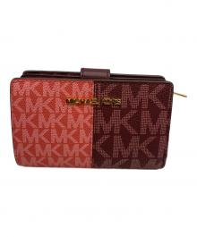 MICHAEL KORS（マイケルコース）の古着「ジェット セット トラベルミディアム ウォレット」｜ピンク×パープル