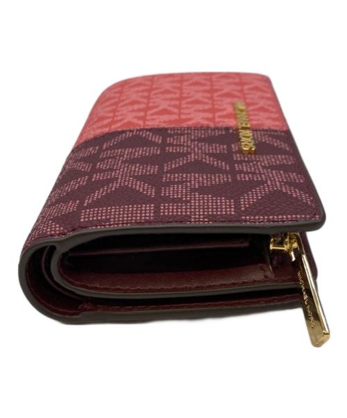 MICHAEL KORS（マイケルコース）MICHAEL KORS (マイケルコース) ジェット セット トラベルミディアム ウォレット ピンク×パープルの古着・服飾アイテム