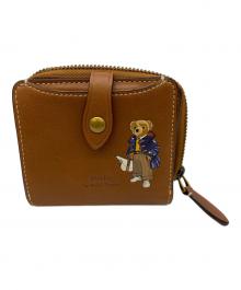 POLO RALPH LAUREN（ポロ・ラルフローレン）の古着「Polo ベア コンパクト ウォレット」｜ブラウン