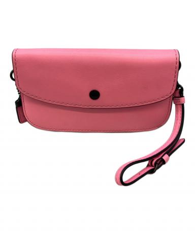 ☆値下げ☆【人気】コーチ Coach ラゲッジタグ 千鳥格子柄 荷物タグ ピンク 中古・古着通販】COACH (コーチ) 長財布 ショッキングピンク｜ブランド